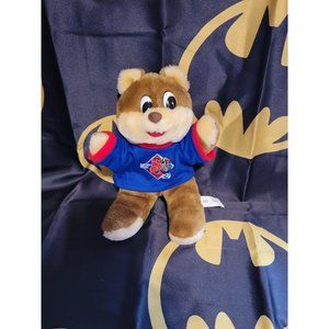 Shoneys Bear Plush Wearing Blue Shirt